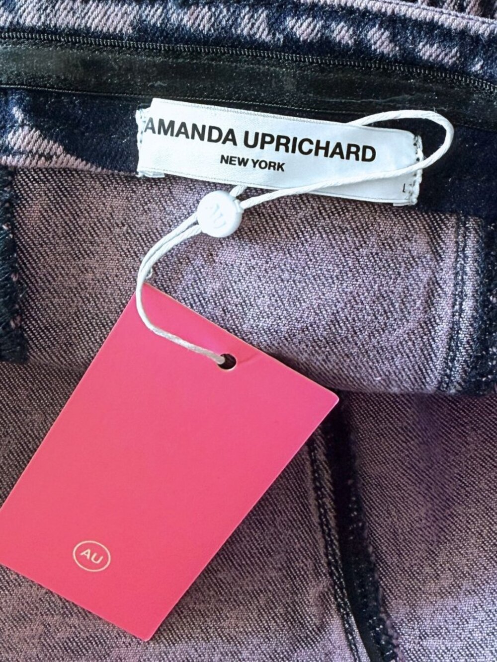 Amanda Uprichard Joss Dress Pink Acid Denim Mini NWT Strapless - Picture 4 of 9